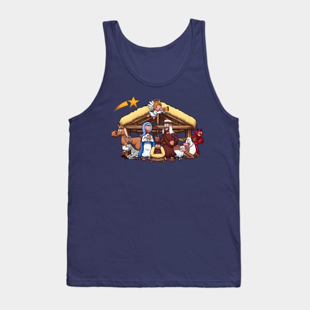 Nativity Scene Tank Top by TheMaskedTooner